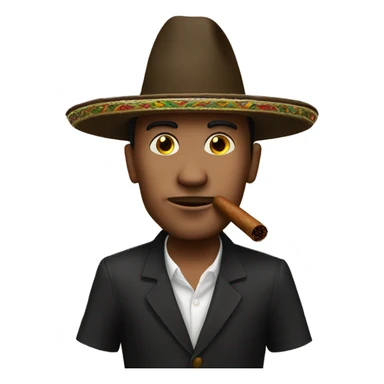 Me wearing a sombrero smoking a cigar sticker