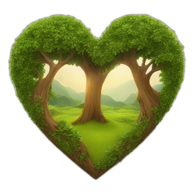Nature heart sticker