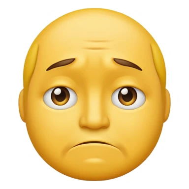 A frown face emoji with a triple chin  sticker