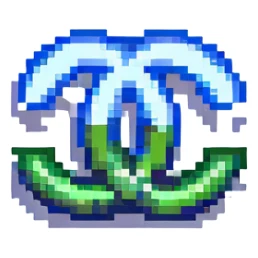 Chanel logo, elegant, minimal, black and white sticker