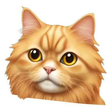 Orange persian cat in bath sticker