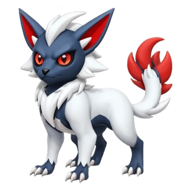 Handsome cool badass edgy Absol-Darkrai-Litten-Guilmon-Zangoose-Pokémon-Fakémon-fusion-hybrid-creature sticker