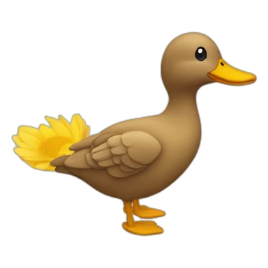 Chat faisant un câlin à un canard sticker