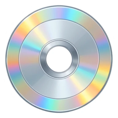 белый светящийся CD-диск, no background sticker
