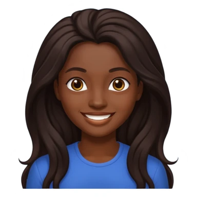 Yetide Badaki with dark brown long hair  sticker