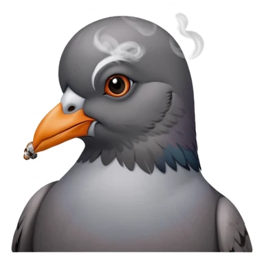 emoji pigeon qui fume sticker