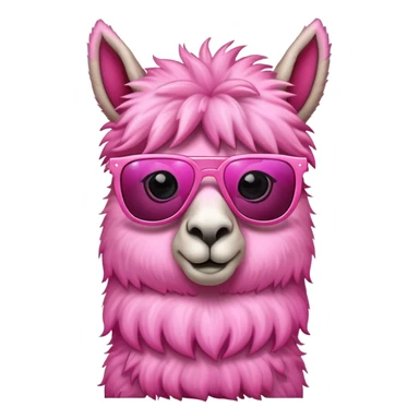 Pink Llama with sunglasses  sticker