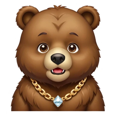 bear lipbite with diamond chainz sticker