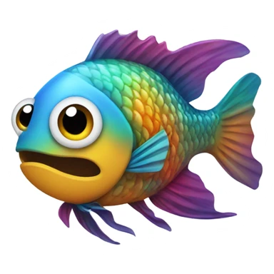 fish in a bandana sticker