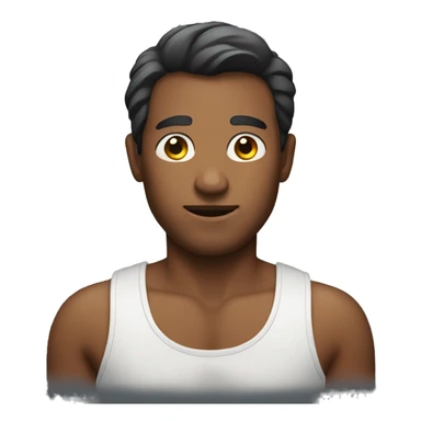 Man with shirt off sticker