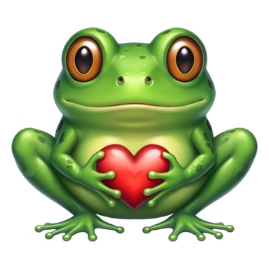 Frog heart sticker