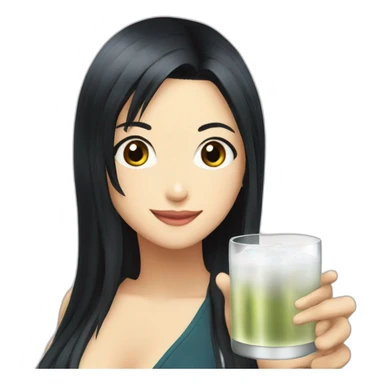 Nico Robin with sake sticker