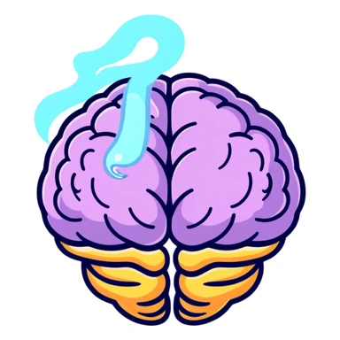 wizard's brain with magical aura sticker