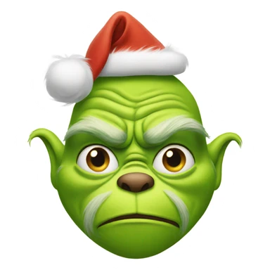 grinch with mustache sticker