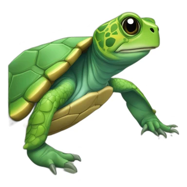 Tortue Clain grenouille sticker