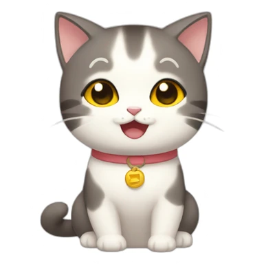 encouraging neko neko sticker