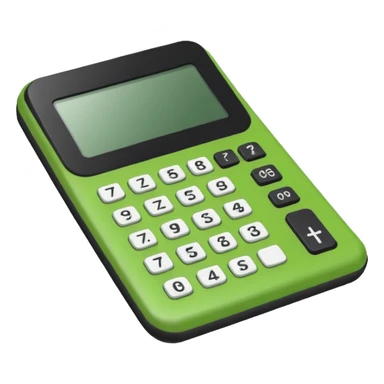 green calculator sticker