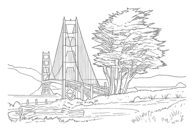 create a line drawing, tracing the images.  sticker