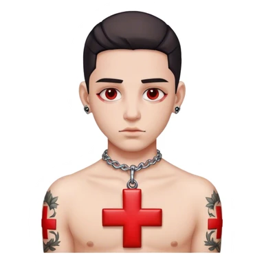 Red cross chrome hearts  sticker