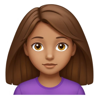 A girl with 2c brown hair like 14 inch hair a little tan skin and hazel brown eyes sticker