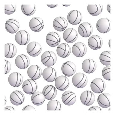 white ball for the sport bucketball with black lines in a unique all-over pattern, modern and distinctive sticker