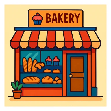 bakery storefront sticker