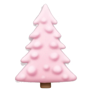 light pink christmas tree sticker