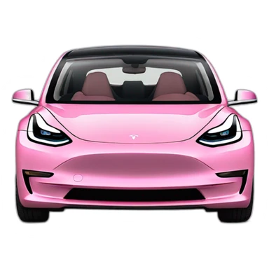 Pink Tesla model 3 sticker