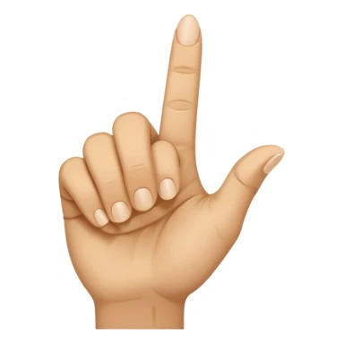 backhand index finger pointing up, light skin tone sticker