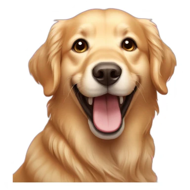 Golden retriever smile sticker