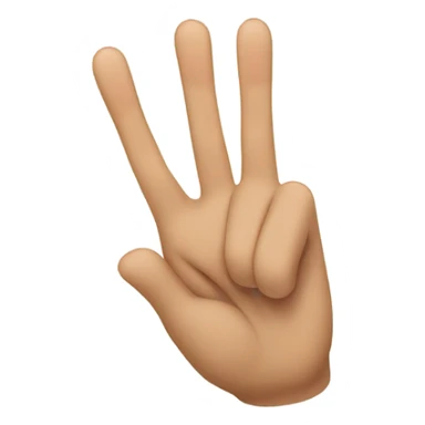 three fingers horizontal  sticker