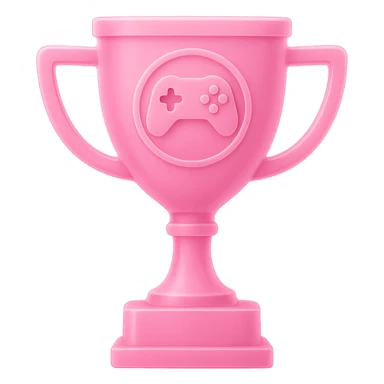 pink game trophy sticker