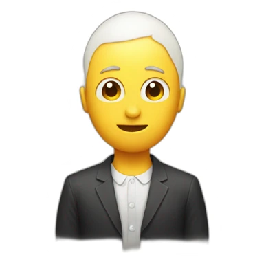 Man with egg head sticker