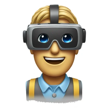 real estate building wearing a VR glasses sticker