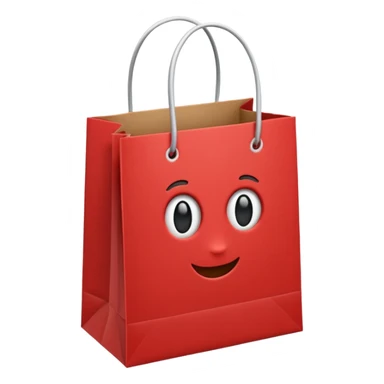 shopping bag red sticker