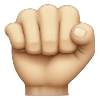 hand as a fist, with thumn inside sticker