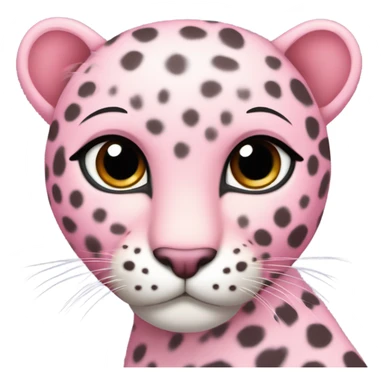 light pink leopard with heart spots  sticker