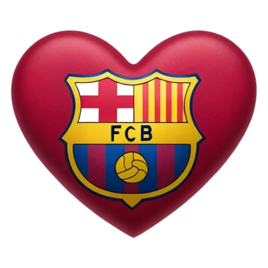 fc barcelona heart sticker