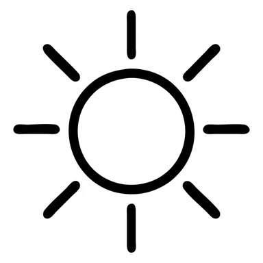 outlined sun icon sticker