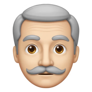 The disguised emoji but with gray eyebrows and mustache sticker