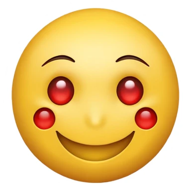 Smiley face with low red eyes  sticker