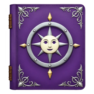 grimoire purple with a moon sticker