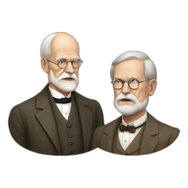 sigmund freud and karl jung sticker