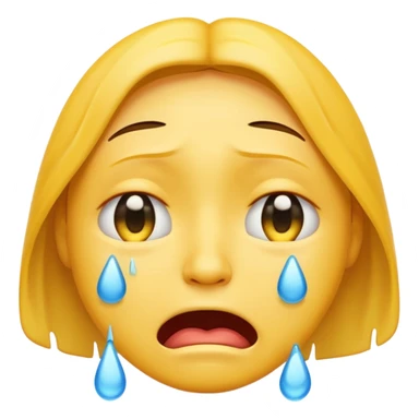 An emoji that is more crying than laughing sticker