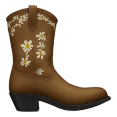 Santiag boot originally with white pattern sticker