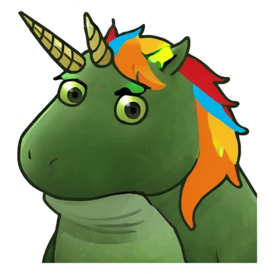 unicorn of concern and disgust  sticker