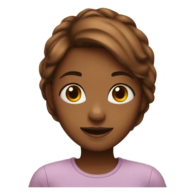 girl withbrown har sticker