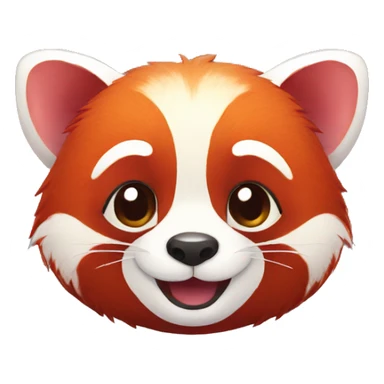 cute red panda happy sticker