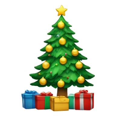 Christmas tree with presents  sticker