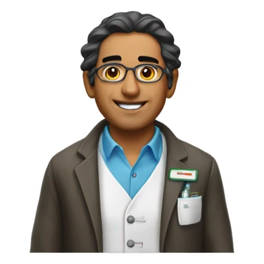 Less cartoon more real image of Mexican American chemist make it look like a real photo not an emoji sticker